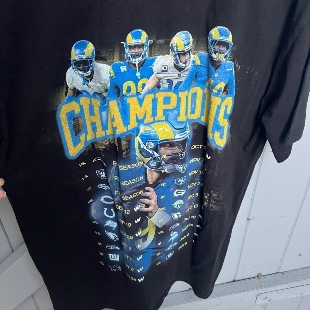 2022 NFC Championship Hoesmad Black T-shirt Los Angeles Rams - Picture 6 of 6